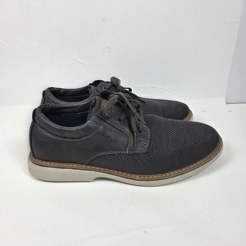 Nunn Bush Otto Knit Plain Toe Oxford Shoes Men's Size 8.5 W Gray 84964-062